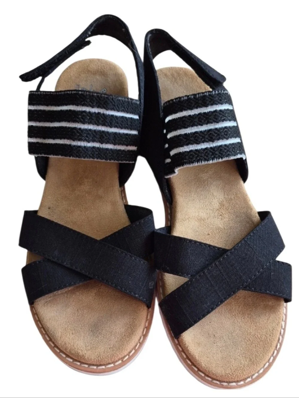 Bobs From Skechers Size 6 Sandals Strappy Details Memory Foam
